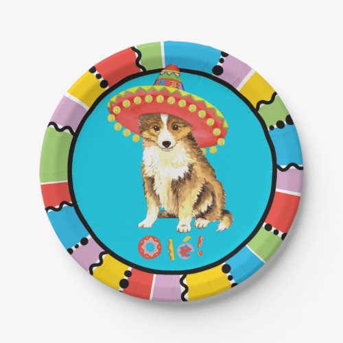 Fiesta Sheltie Paper Plates