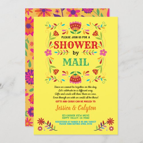 Fiesta shower by mail long distance shower invitation