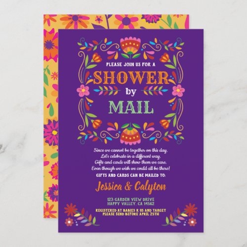 Fiesta shower by mail long distance shower invitation