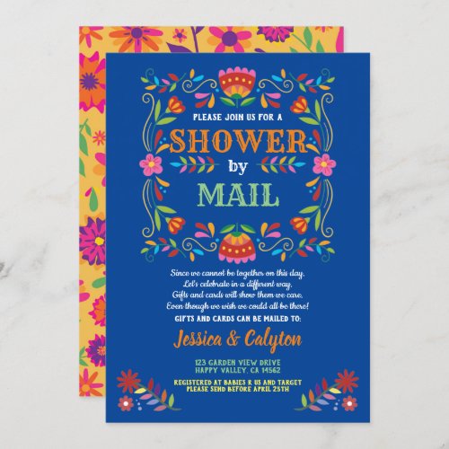 Fiesta shower by mail long distance shower invitation