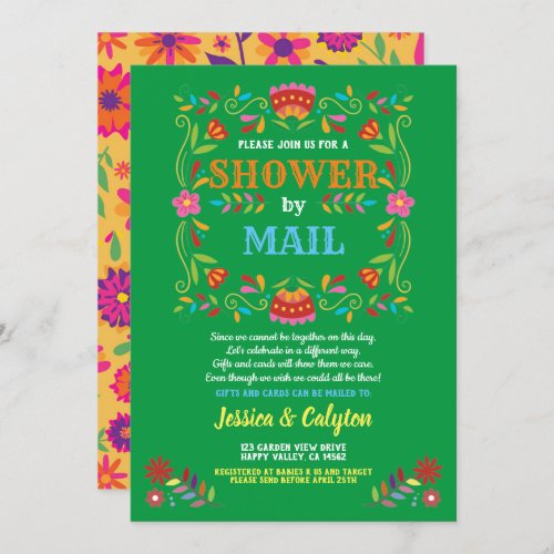 Fiesta shower by mail long distance shower mexican invitation