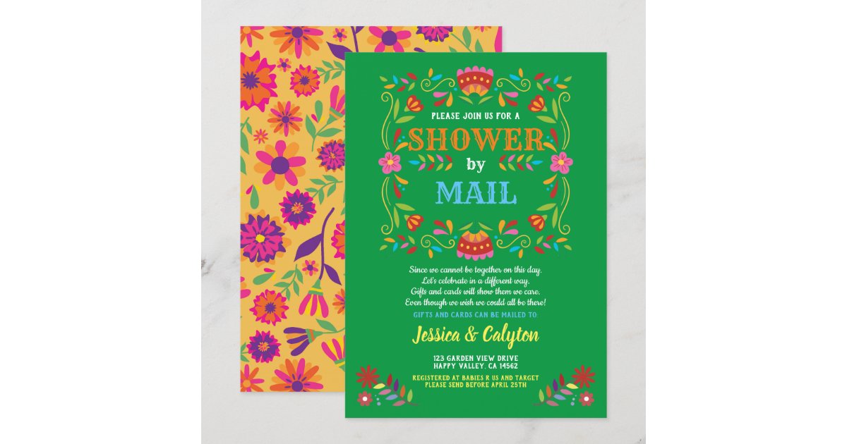 Fiesta shower by mail long distance shower mexican invitation Zazzle