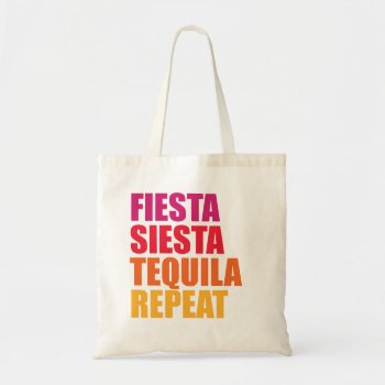 Fiesta  Siesta Tequila Bachelorette Vacation Tote Bag by CreationsInk at Zazzle