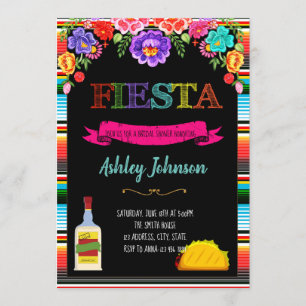 Fiesta siesta tequila repeat Bachelorette Invitation