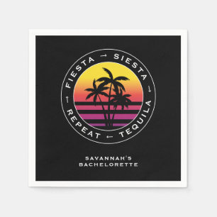 Fiesta Siesta Tequila Repeat Bachelorette Party Napkins