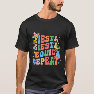 Fiesta Siesta Tequila Repeat Bride Squad Bachelore T-Shirt