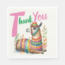 Fiesta Sinorita Baby Girl Shower Partyware Llama