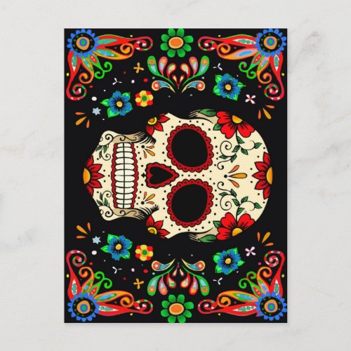 Fiesta Skull Postcard