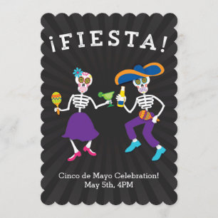 Fiesta Skulls Party Invitation