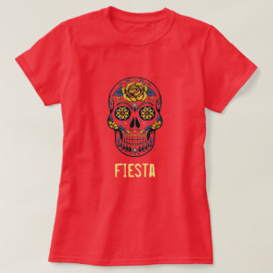 Fiesta slogan Mexican skull day of the dead Party T-Shirt