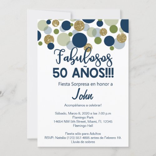 Fiesta sorpresa male birthday invitation invitation