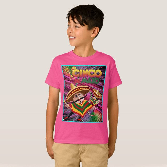 Fiesta Spirit: Kids' Cinco de Mayo Celebration Tee (Front Full)