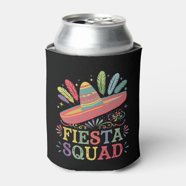 Fiesta Squad Cinco de Mayo Family Matching Can Cooler (Can Front)