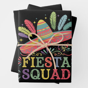 Fiesta Squad Cinco de Mayo Family Matching Wrapping Paper Sheets