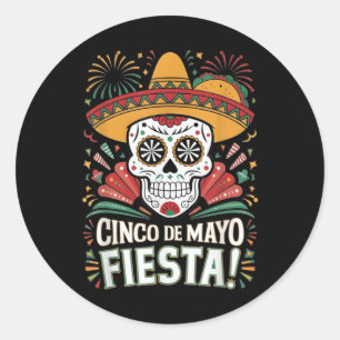 Fiesta Squad Cinco De Mayo For Men Women & Kid Classic Round Sticker