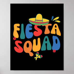 Fiesta Squad Cinco De Mayo Let's Fiesta Mexican Fa Poster