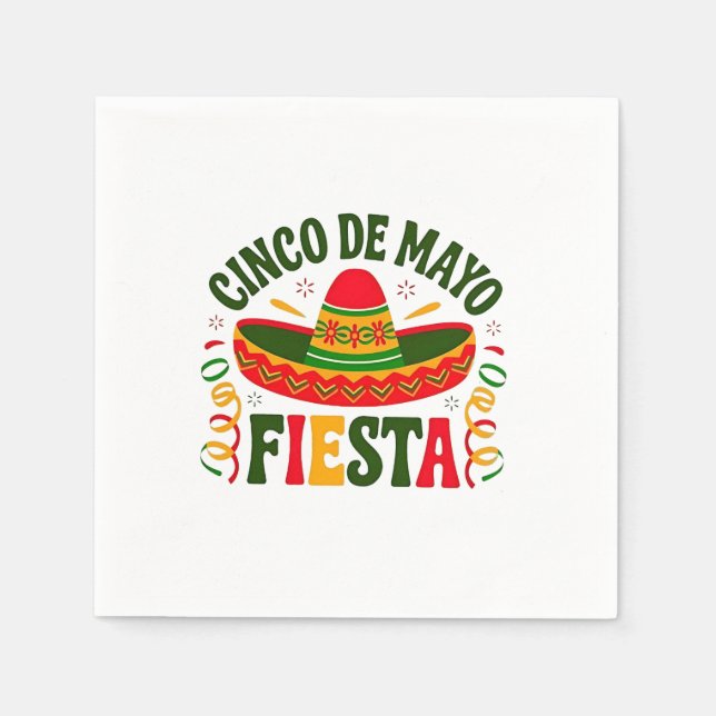 Fiesta Squad Cinco De Mayo Mexican Sombrero  Napkins (Front)