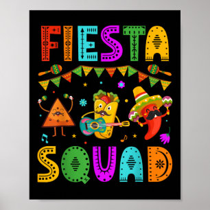 Fiesta Squad Cinco De Mayo Party Mexican Festival Poster