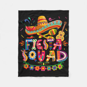Fiesta Squad Cinco De Mayo Tee Mexican Party Cinco Fleece Blanket