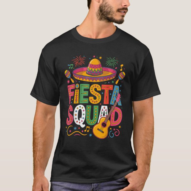 Fiesta Squad Family Matching Cinco de Mayo  T-Shirt (Front)