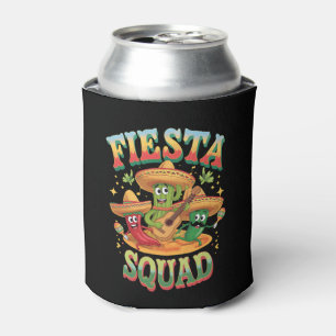 Fiesta Squad Funny Cinco De Mayo Mexican Party Can Cooler
