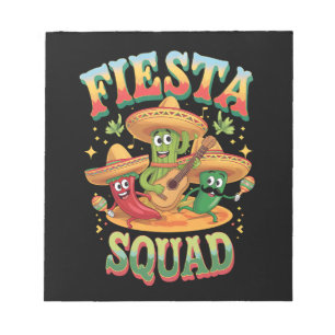 Fiesta Squad Funny Cinco De Mayo Mexican Party Notepad