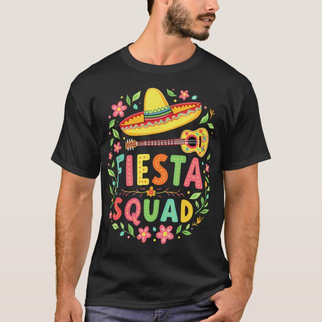 Fiesta Squad Matching Cinco De Mayo Mexican T-Shirt (Front)