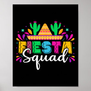 Fiesta Squad Mexican Party Cinco De Mayo  Poster