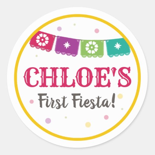 Fiesta Stickers for any event _ Birthday  Shower Classic Round Sticker