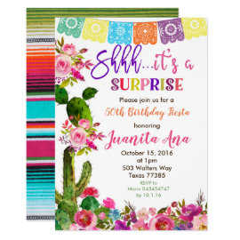 Fiesta Surprise Birthday Party Invitation