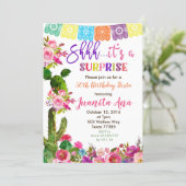 Fiesta Surprise Birthday Party Invitation (Standing Front)