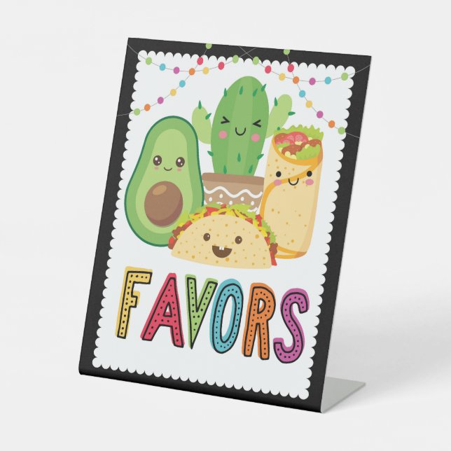 Fiesta Taco Baby Shower Favor Sign (Front)