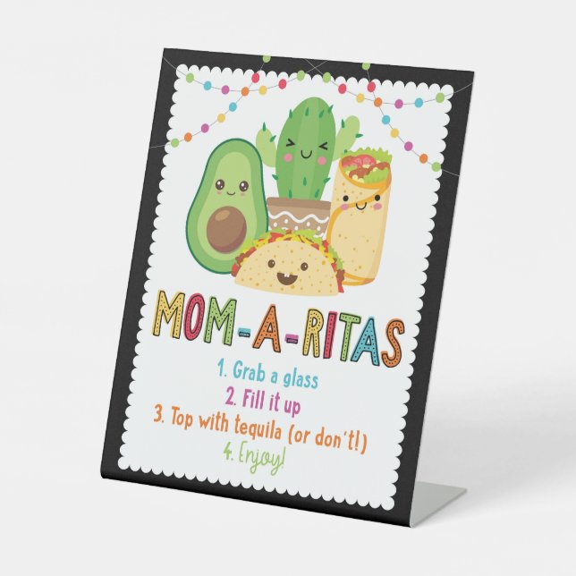 Fiesta Taco Baby Shower Mom A Rita Sign (Front)