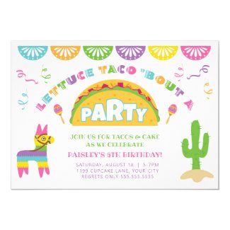 Fiesta Taco Birthday Party Invitation