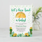 Fiesta Taco 'Bout A Baby Baby Shower Invitation (Standing Front)