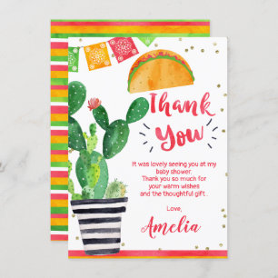 Fiesta Taco 'Bout A Baby Baby Thank You Card