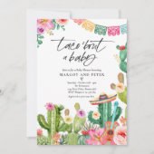 Fiesta Taco 'Bout A Baby Cactus Baby Shower Invitation (Front)