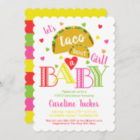 Fiesta Taco Bout a Baby Girl Shower Invitation