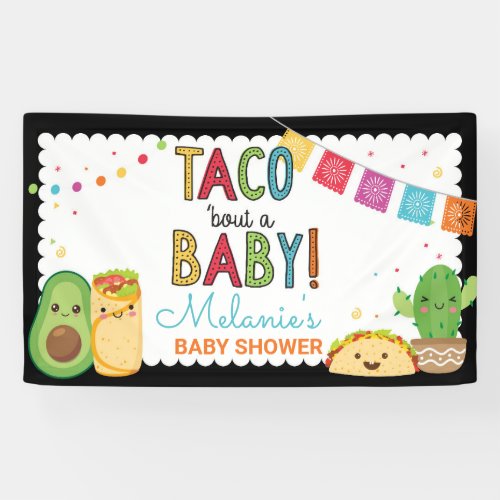 Fiesta Taco Bout A Baby Mexican Baby Shower Banner