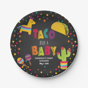 Fiesta Taco Bout a Baby Paper Plate - Customizable