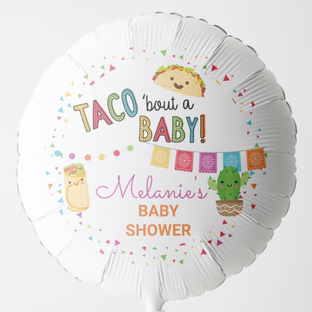 Fiesta Taco Bout' A Baby Party Balloon (Front)