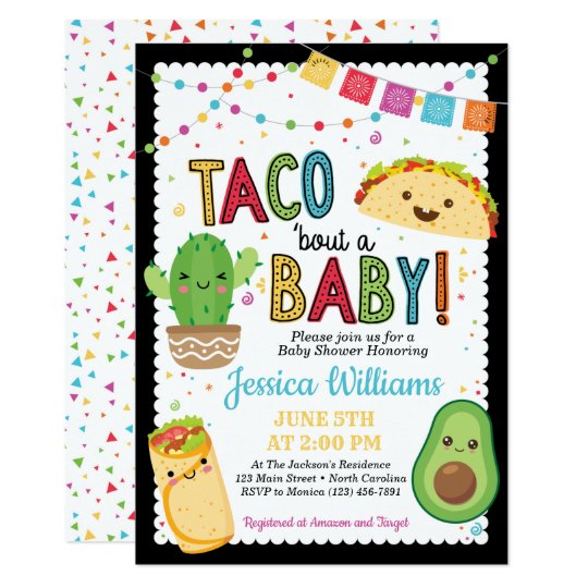 Fiesta Taco Bout A Baby Shower Invitation