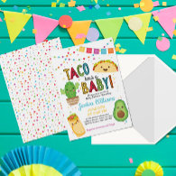 Fiesta Taco Bout A Baby Shower Invitation