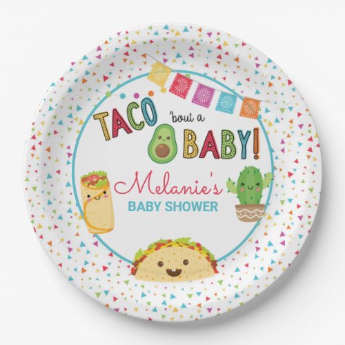 Fiesta Taco Bout A Baby Shower Paper Plate
