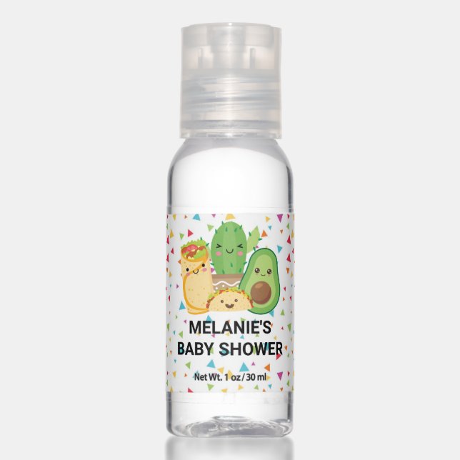 Fiesta Taco Bout A Baby Shower Sanitizer Favors (Front)