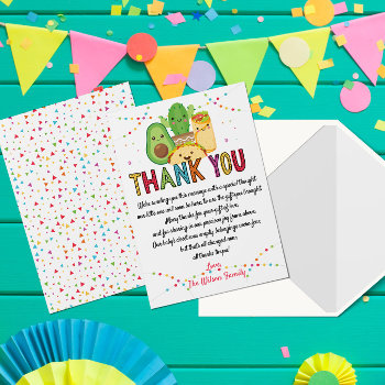 Fiesta Taco Bout A Baby Shower Thank You Card by YourMainEvent at Zazzle