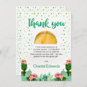 Fiesta Taco 'Bout A Baby Thank you card