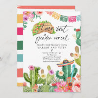 Fiesta Taco 'Bout A Gender Reveal Cactus Party Invitation