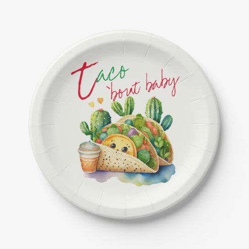 FIESTA Taco bout Baby Cute Tacos Baby Shower Paper Plates