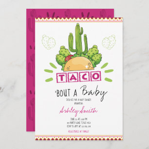 Fiesta Taco 'Bout Baby Pink Invitation